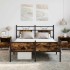 Estructura de cama sin colchón madera roble ahumado 140x200