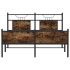 Estructura de cama sin colchón madera roble ahumado 140x200