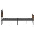 Estructura de cama sin colchón madera roble ahumado 140x200