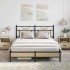 Estructura de cama sin colchón madera roble Sonoma 150x200
