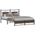 Estructura de cama sin colchón madera marrón roble 150x200