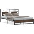 Estructura de cama sin colchón madera marrón roble 150x200