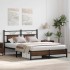 Estructura de cama sin colchón madera marrón roble 150x200