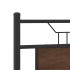 Estructura de cama sin colchón madera marrón roble 150x200