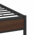 Estructura de cama sin colchón madera marrón roble 150x200