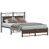 Estructura de cama sin colchón madera marrón roble 120x190