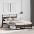 Estructura de cama sin colchón madera marrón roble 120x190