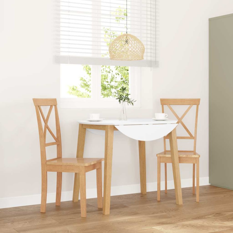 Sillas de comedor 2 unidades madera maciza de