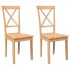 Sillas de comedor 2 unidades madera maciza de