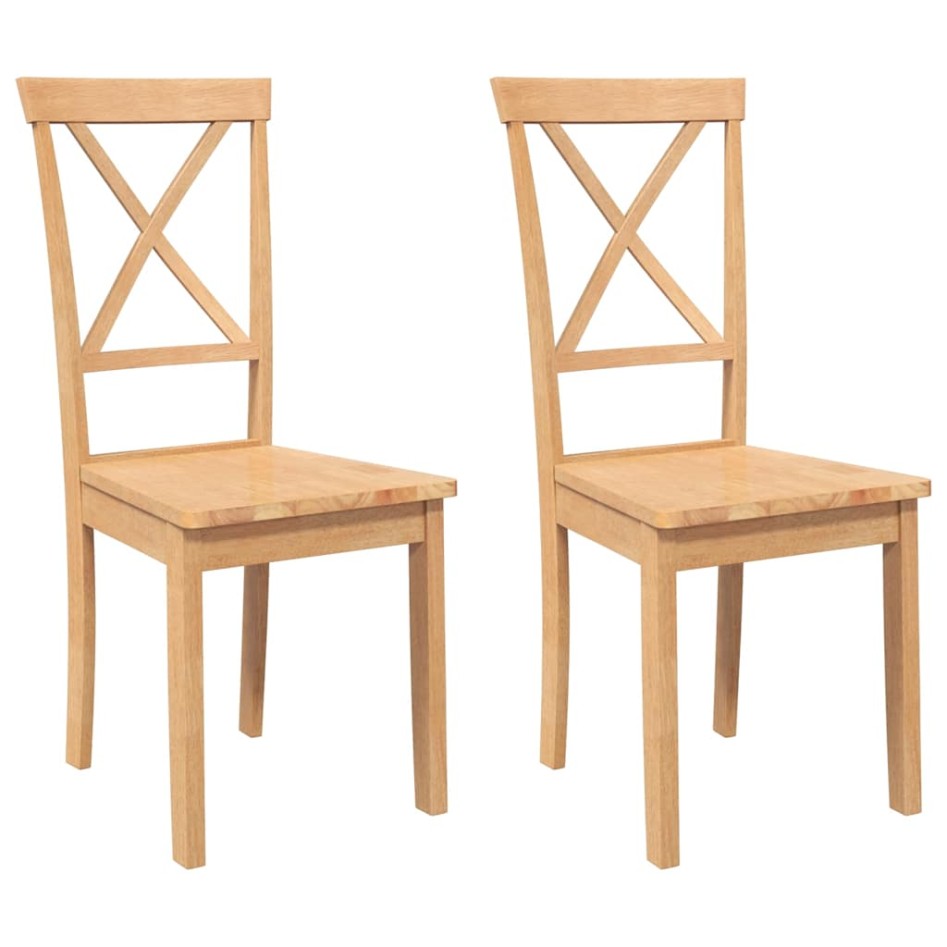 Sillas de comedor 2 unidades madera maciza de