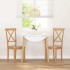 Sillas de comedor 2 unidades madera maciza de