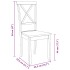 Sillas de comedor 2 unidades madera maciza de