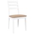 Sillas de comedor con cojines 2uds madera maciza blanco