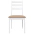 Sillas de comedor con cojines 2uds madera maciza blanco