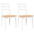 Sillas de comedor 2 unidades madera maciza de caucho