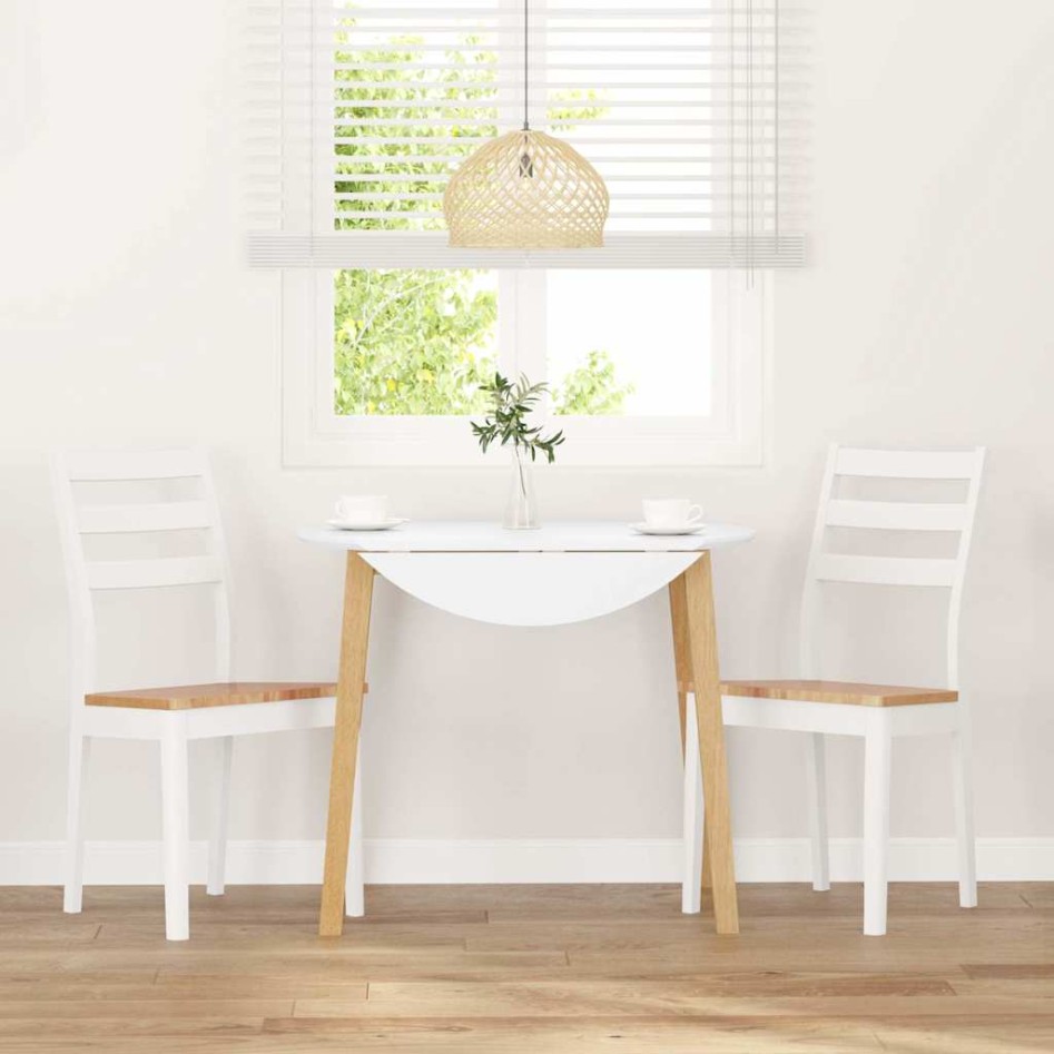 Sillas de comedor 2 unidades madera maciza de caucho