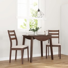 Sillas de comedor con cojines 2 uds madera maciza marrón