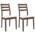 Sillas de comedor con cojines 2 uds madera maciza marrón