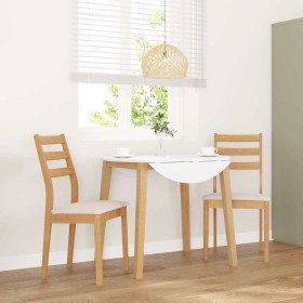 Sillas de comedor con cojines 2uds madera maciza natural
