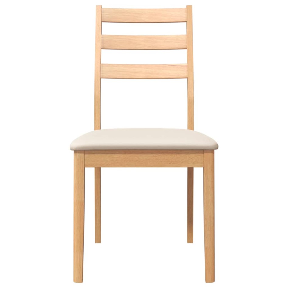 Sillas de comedor con cojines 2uds madera maciza natural