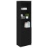 Aparador alto roble negro 50x35x180 cm madera de