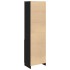 Aparador alto roble negro 50x35x180 cm madera de