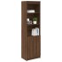 Aparador alto roble marrón 50x35x180 cm madera de