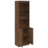 Aparador alto roble marrón 50x35x180 cm madera de