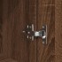 Aparador alto roble marrón 50x35x180 cm madera de