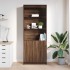 Aparador alto madera de ingeniería marrón roble 70x35x180