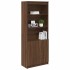 Aparador alto madera de ingeniería marrón roble 70x35x180