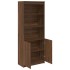 Aparador alto madera de ingeniería marrón roble 70x35x180