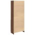 Aparador alto madera de ingeniería marrón roble 70x35x180
