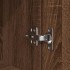 Aparador alto madera de ingeniería marrón roble 70x35x180