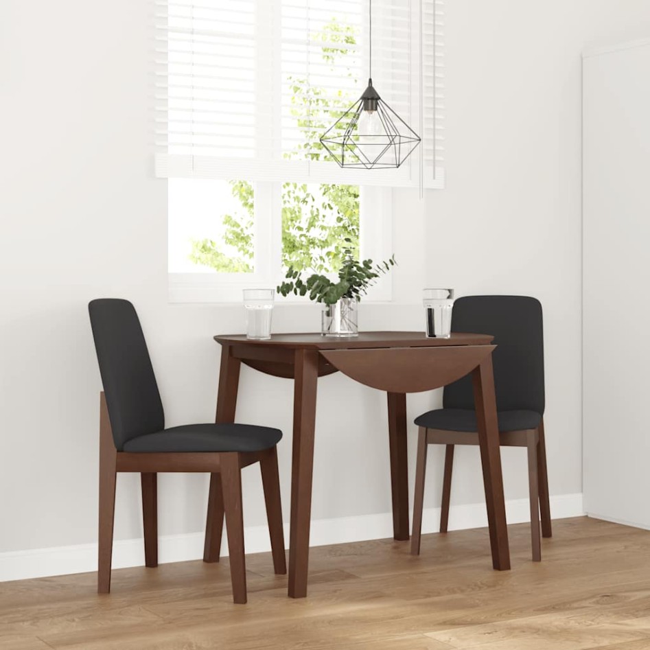 Sillas de comedor con cojines 2 uds madera maciza marrón
