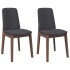 Sillas de comedor con cojines 2 uds madera maciza marrón