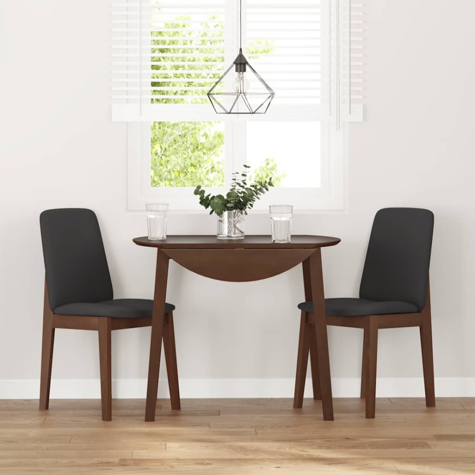 Sillas de comedor con cojines 2 uds madera maciza marrón