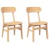 Sillas de comedor 2 unidades madera maciza de