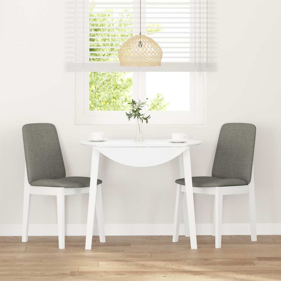Sillas de comedor con cojines 2uds madera maciza blanco