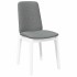 Sillas de comedor con cojines 2uds madera maciza blanco