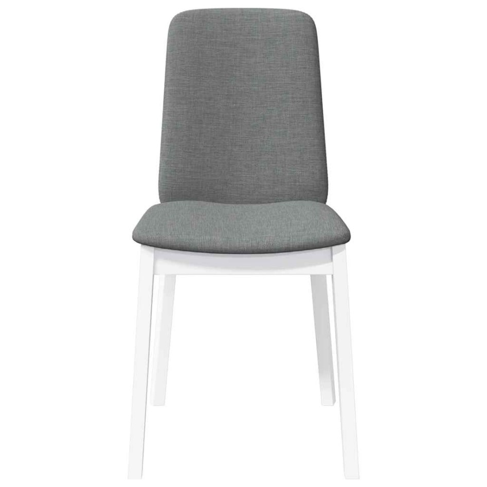 Sillas de comedor con cojines 2uds madera maciza blanco