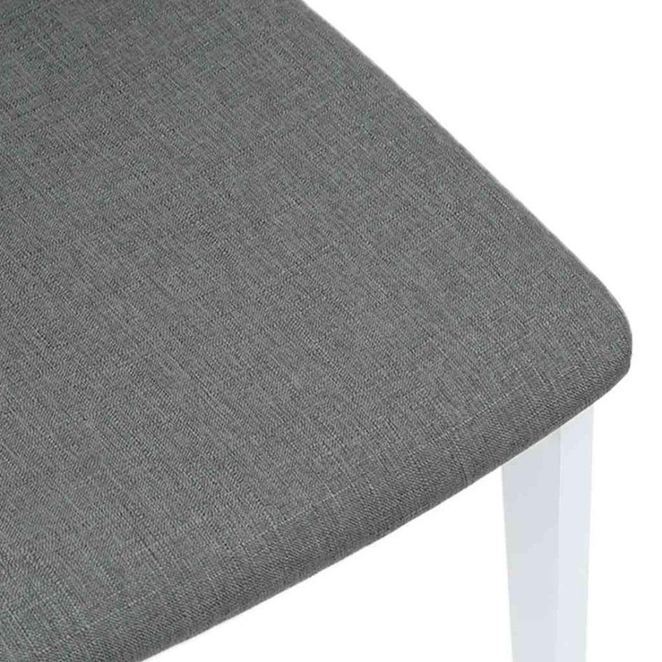 Sillas de comedor con cojines 2uds madera maciza blanco