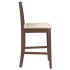 Taburetes de bar con cojines 2 uds madera maciza marrón