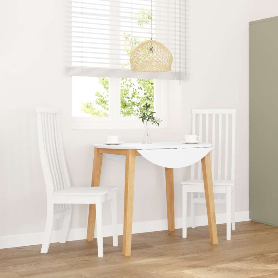 Sillas de comedor 2 unidades madera maciza de caucho