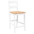 Taburetes de bar 2 uds madera maciza blanca