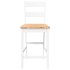 Taburetes de bar 2 uds madera maciza blanca