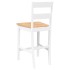 Taburetes de bar 2 uds madera maciza blanca