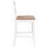 Taburetes de bar con cojines 2 uds madera maciza blanca