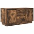 Mueble de TV con luces LED roble ahumado 100x41x50