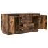 Mueble de TV con luces LED roble ahumado 100x41x50